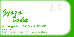 gyozo doka business card